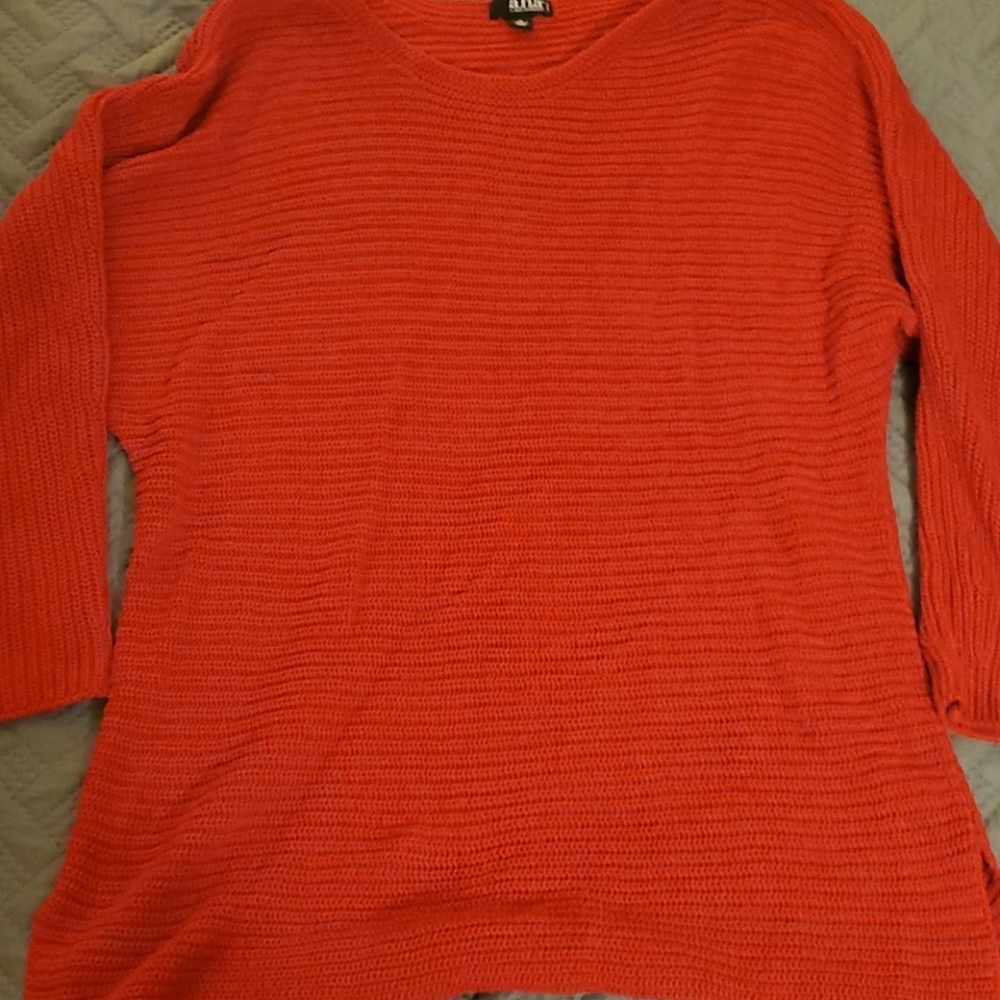 Red knit sweater